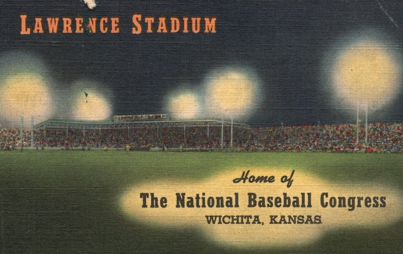 Vintage Postcard National Baseball Congress Major Athletic Events Wichita Kansas