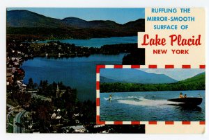 Postcard Lake Placid Mirror Lake Whiteface Mt. New York Standard View Card