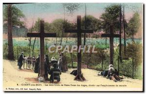 Old Postcard Clichy sous Bois Three Cross of Our Lady of the Angels