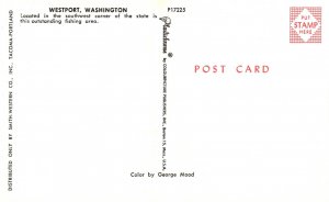 Vintage Postcard West Port Outstanding Fishing Area Southwest Corner Washington