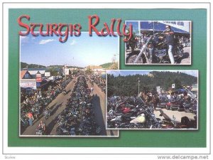 3-Views, Thousands of Motorcyclists, Sturgis Motorcycle Rally, Black Hills, S...