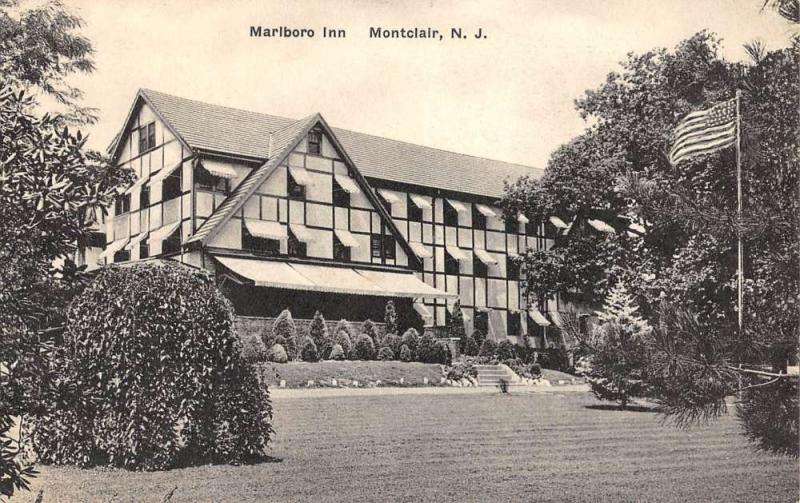 Montclair New Jersey Marlboro Inn Street View Antique Postcard K60834