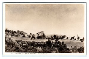 RPPC  ONEONTA, New York NY ~ HOMER FOLKS HOSPITAL 1952 Tuberculosis Postcard