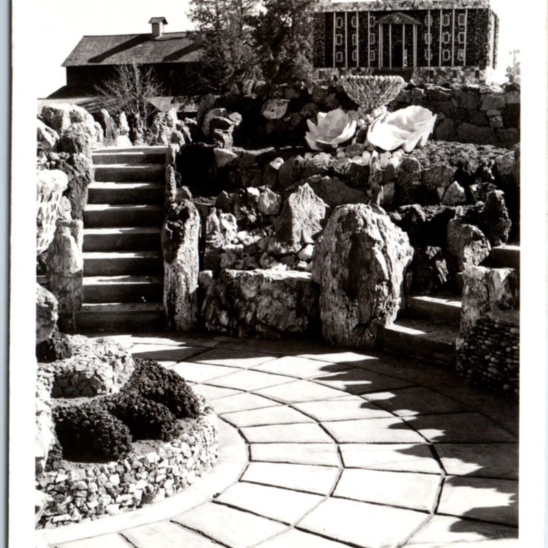 c1940s  Deschutes Co, OR Rock Garden RPPC Rasmus Petersons Real Photo A130