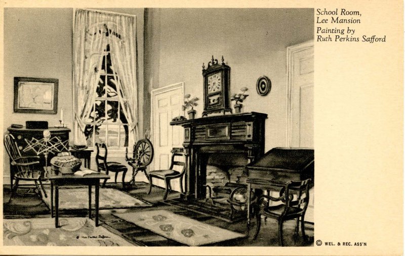 VA - Arlington. The Curtis Lee Mansion. School Room. Artist: Ruth Perkins Saf...