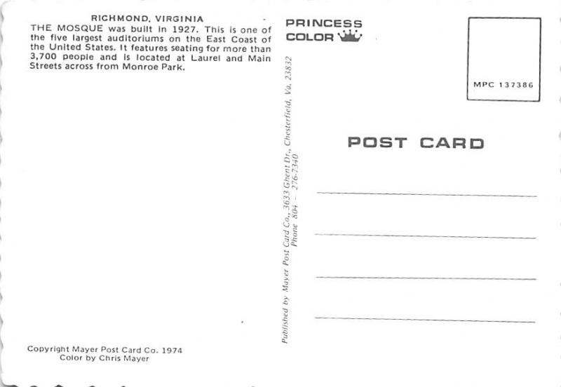 The Mosque - Richmond, Virginia