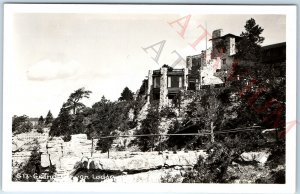 c1940s Coconino Co, AZ RPPC Grand Canyon Lodge Bright Angel Point North Rim A165