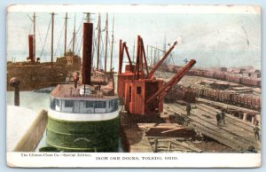 Toldeo Ohio Iron Ore Docks Steamship Postcard