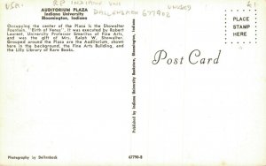 USA Auditorium Plaza Indiana University Bloomington Vintage Postcard 07.87