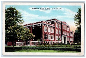 1938 Township High School Vandalia St. Collinsville Illinois IL Postcard