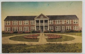 Chautauqua NY Summer School Dormitory Hand Colored Postcard T14