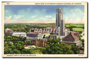 Postcard Old Beauty Spot Of Showing Pittsburgh Cathedral Of Learning Masonic ...