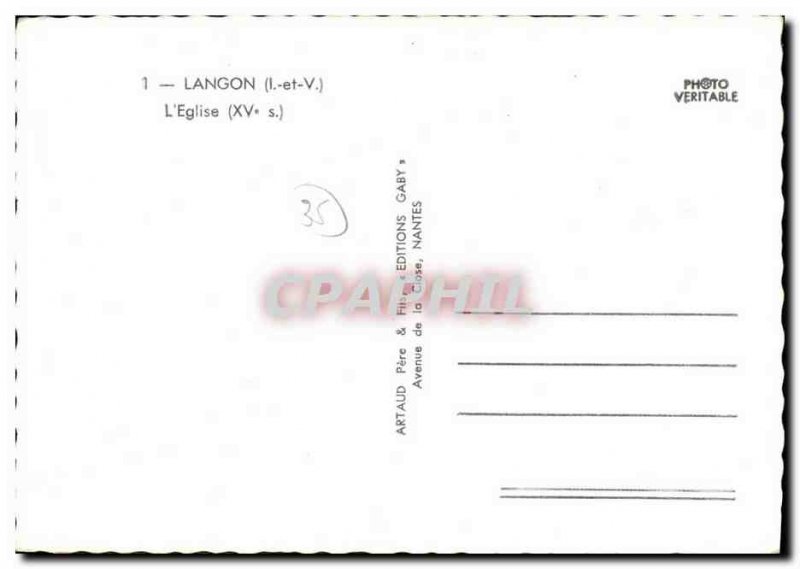 Modern Postcard Langon The Church