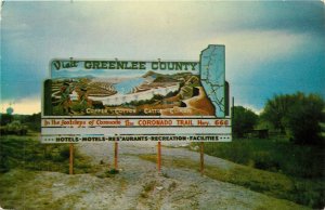 1950s Arizona Greenlee County Welcome Sign Schaaf Postcard 25-11951