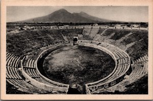 Italy Pompei, Pompeii Anfiteatro Vintage Postcard C137