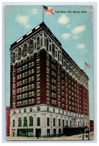 1913 Taft Hotel, New Haven Connecticut CT Antique Posted Postcard 