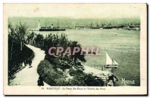 Postcard Old Marseille Le Phare Ste Marie and the Ports of Entry