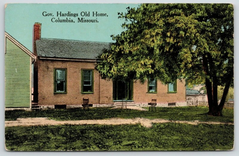 Columbia Missouri~Governor Hardings Old Home~Chairs in Yard~Open Doors~c1910 