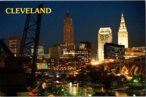 Continental Postcard Cleveland, Ohio Night CE16