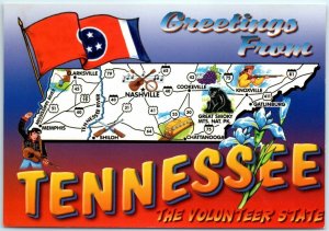 Postcard - Greetings from Tennessee - The Volunteer State 739988000015