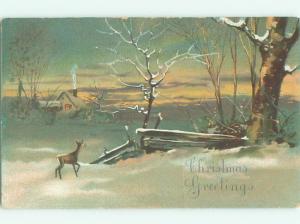 Divided-Back CHRISTMAS SCENE Great Postcard W9056