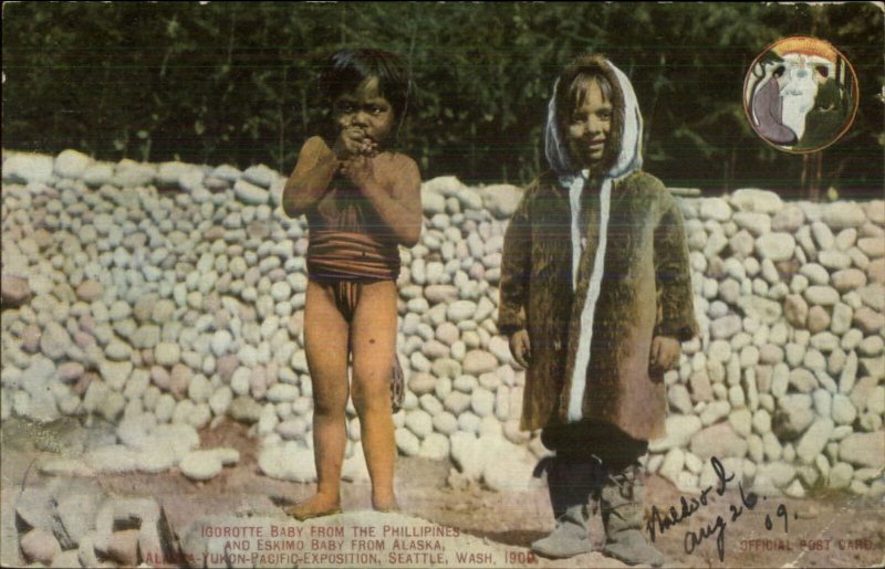 1909 AYPE Alaska Yukon Pacific Expo Seattle Philippines Children Igorotte PC