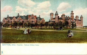 Tucks 2195 Dayton OH Hospitals, National Military Home UDB Vintage Postcard J61