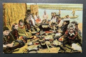 Mint Vintage A Native Feast or Luau Hawaii Real Photo Postcard RPPC