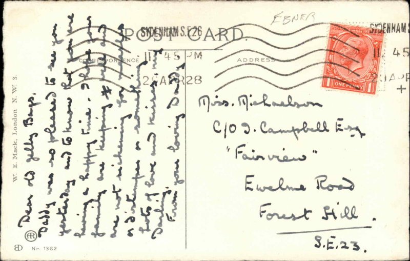 SIGNED EBNER Doll's Wedding Little Girl Bride DOLL DOLLY Postcard