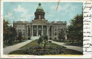 USA Fresno Court House California Vintage Postcard 01.42