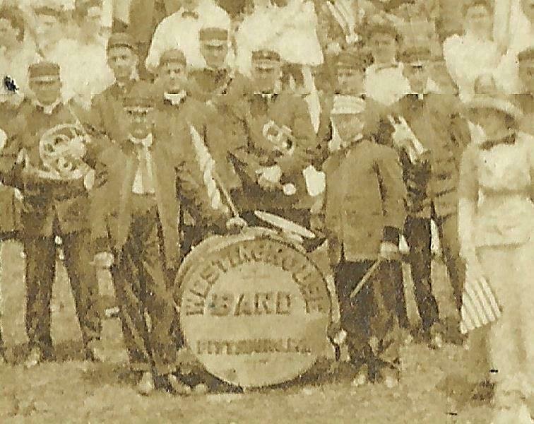 Pittsburgh PENNSYLVANIA RPPC 1910 WESTINGHOUSE MFG CO Picnic BAND Workers Posing