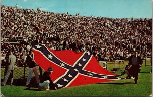 Columbia SC Huge Confederate Flag at Thursday Gam University of SC postcard