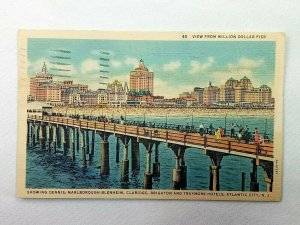 Vintage Postcard 1939 Dennis, Traymore, Brighton, Claridge Atlantic City NJ