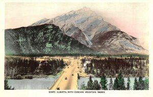 Banff Alberta Cascade Mountain 9826 ft. Real Photo Postcard