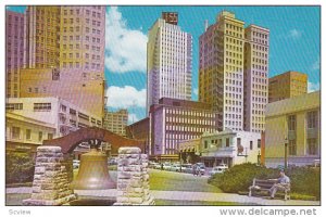 Throckmorton Street from City Hall , Fort Worth , Texas , 40-60s