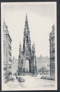 Scotland Postcard - The Scott Monument From St David Street, Edinburgh  RS7409