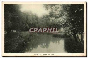 Vittel Old Postcard L & # 39etang fairies