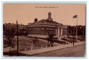 1912 New Post Office Building, Marietta Ohio OH Posted Antique Postcard