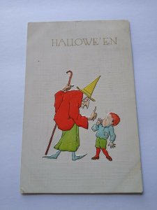 Halloween Postcard Red Witch Pink Of Perfection Fairman Series 6929 York Pa 1914