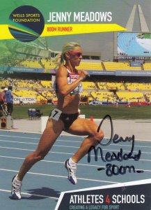 Jenny Meadows Boom Athletics Runner Original Hand Signed Photo