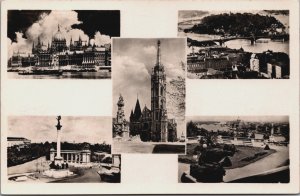 Hungary Budapest Multiview Vintage RPPC C101