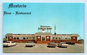 BORDENTOWN, NJ New Jersey ~  MASTORIS DINER c1960s Cars Roadside Postcard