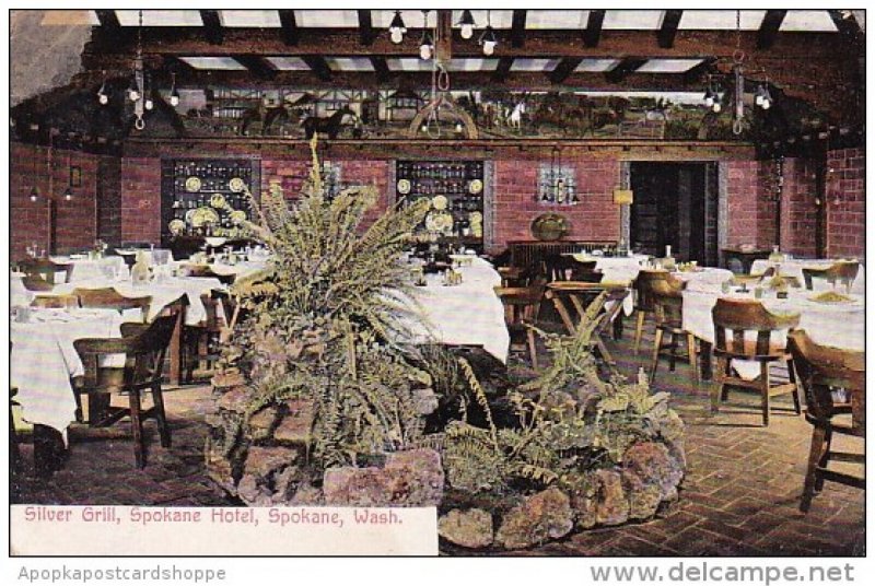 Washington Spokane Interior Silver Grill Spokane Hotel 1913
