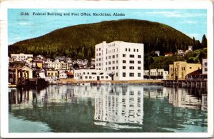 Postcard Federal Building and Post Office in Ketchikan, Alaska