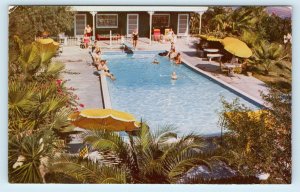 CORPUS CHRISTI, TX  ~ Tropical POOL~ BROADLAWN HOTEL  c1950s  Roadside  Postcard