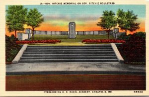 Maryland Annapolis Governor Ritchie Memorial On Governor Ritchie Boulevard