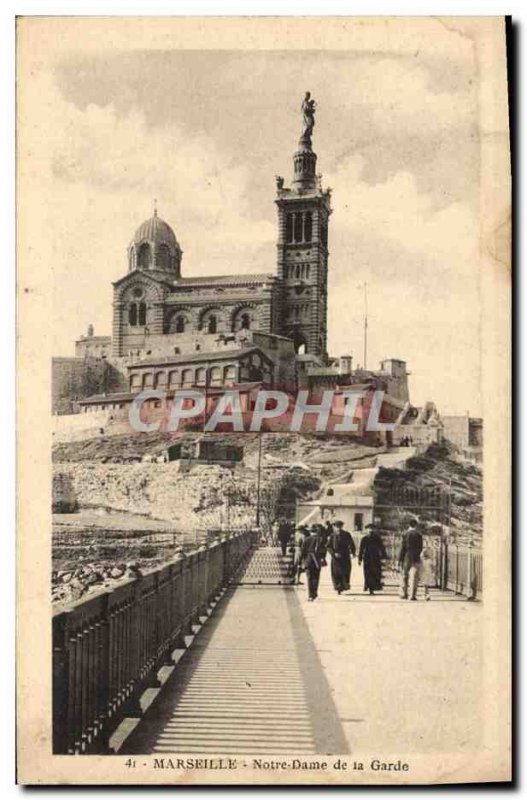 Old Postcard Marseille Notre Dame de la Garde