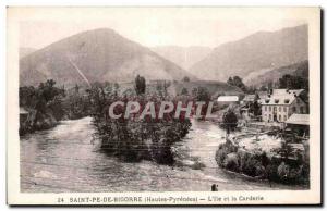 Old Postcard Saint-Pé-de-Bigorre L & # 39ile and Cardrie