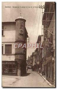 Old Postcard Snail Tournus House of & # 39escargot and rue de la Republique