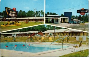 Vtg 1960s Edwards Tourist Court Motel Claxton Georgia GA Old Car Chrome Postcard